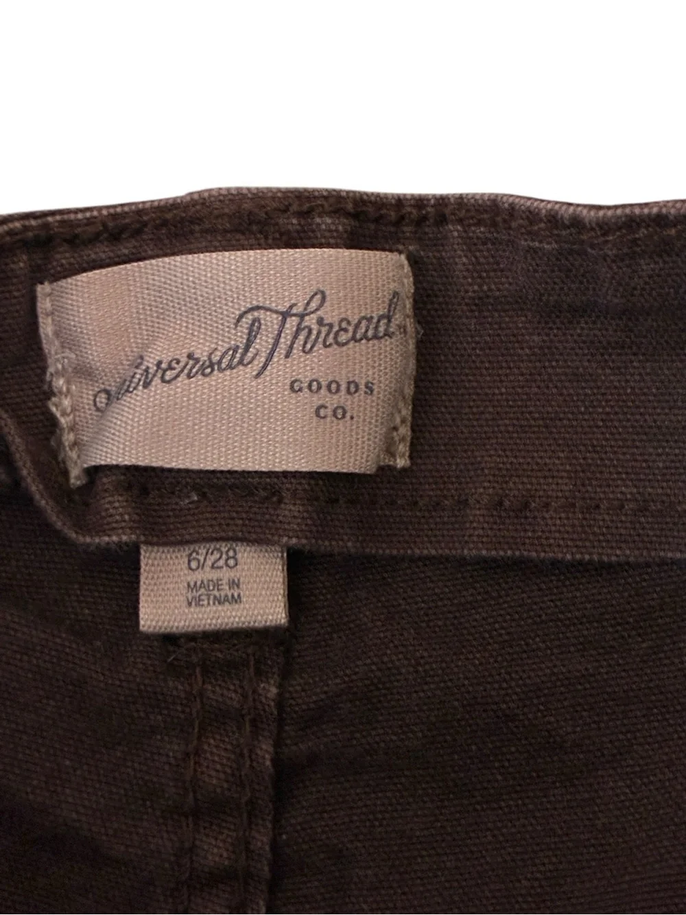 Universal Thread | Brown high rise midi cotton shorts sailor cut size 6/28
